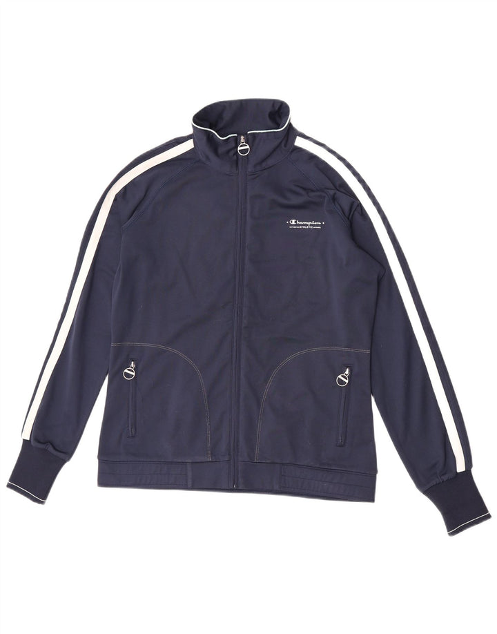 Giacca da ginnastica Champion Heritage da donna UK 16 Large Blu Navy