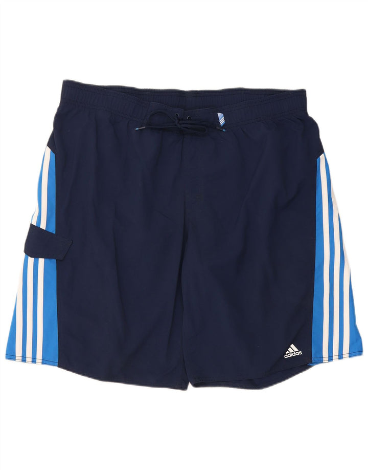 Pantaloncini da bagno da uomo Adidas XL in nylon blu navy