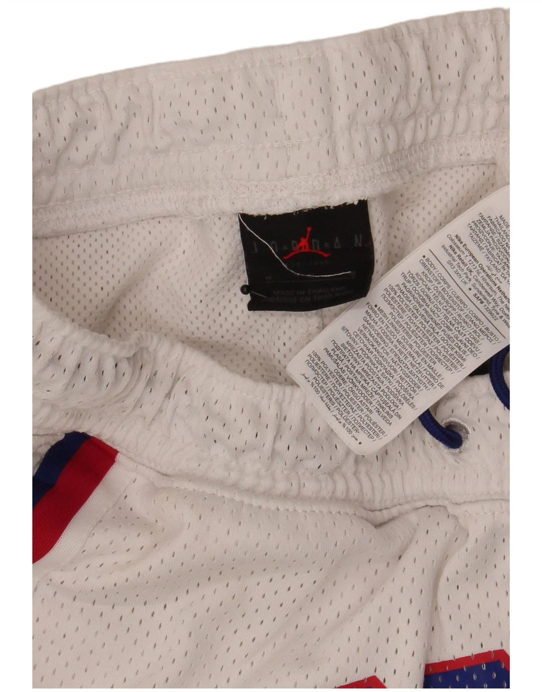 Pantaloncini sportivi grafici da uomo Jordan, poliestere color block bianco medio
