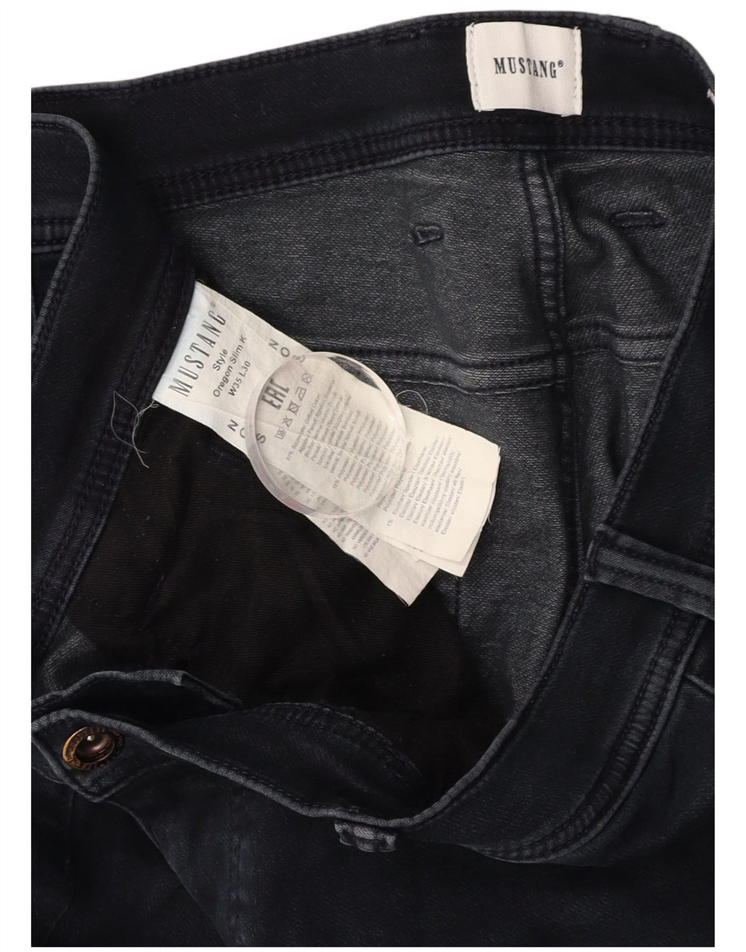 Mustang Jeans slim da uomo Oregon W35 L30 in cotone blu navy