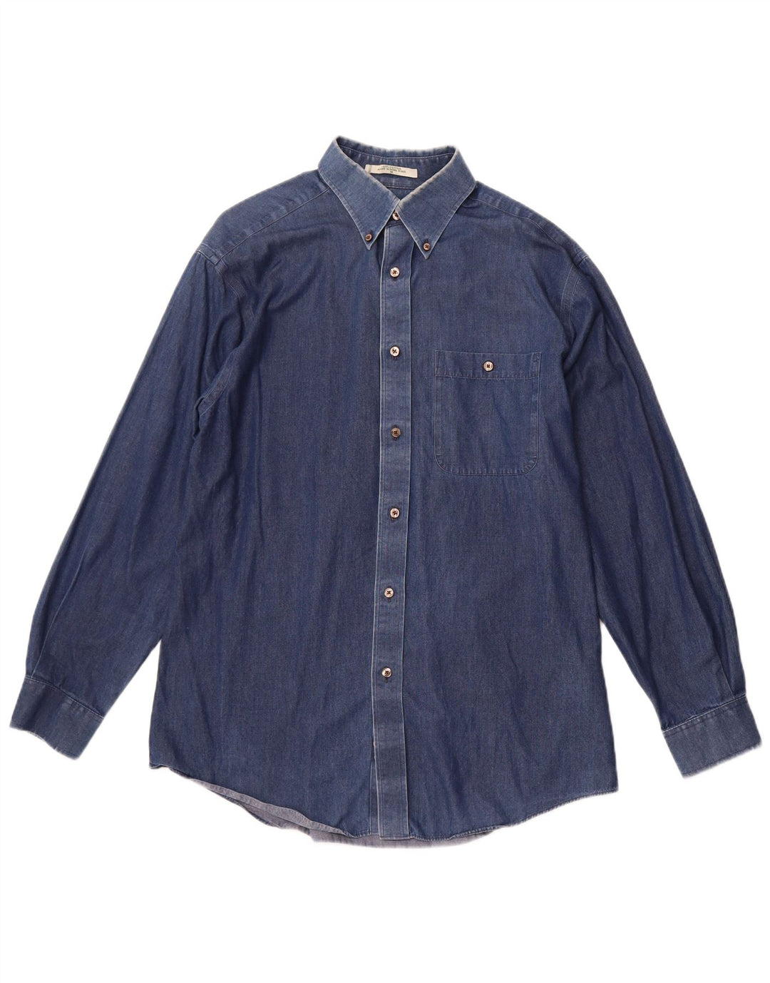 Camicia in denim da uomo Orvis in cotone blu medio