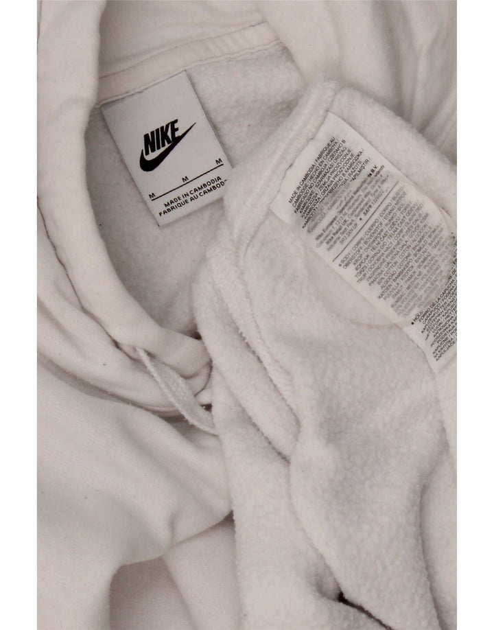 Maglia con cappuccio Nike da uomo in cotone bianco medio