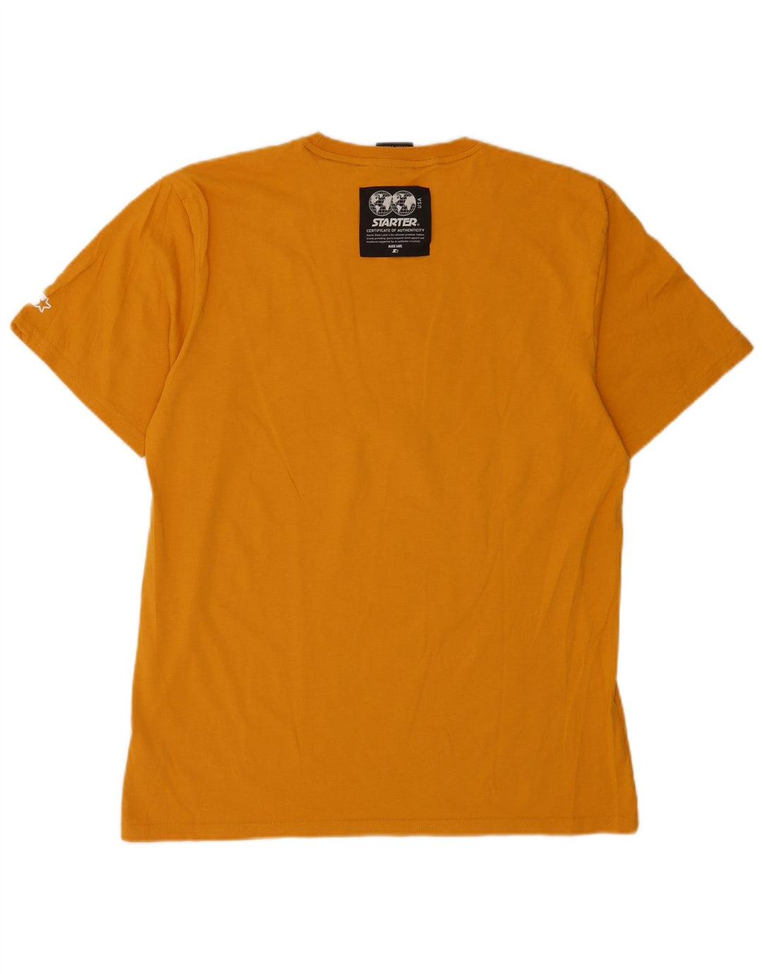T-shirt grafica da uomo Starter Top 2XL in cotone giallo