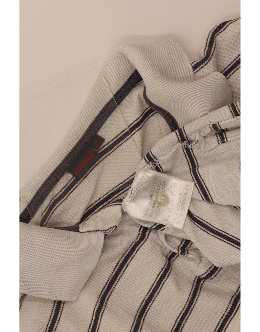 Polo Invicta Uomo IT 48 Cotone Rigato Medio Bianco