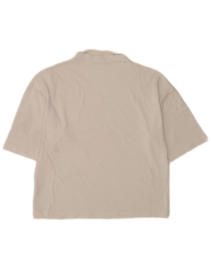 T-shirt oversize da donna Zara UK 10 piccola in cotone bianco