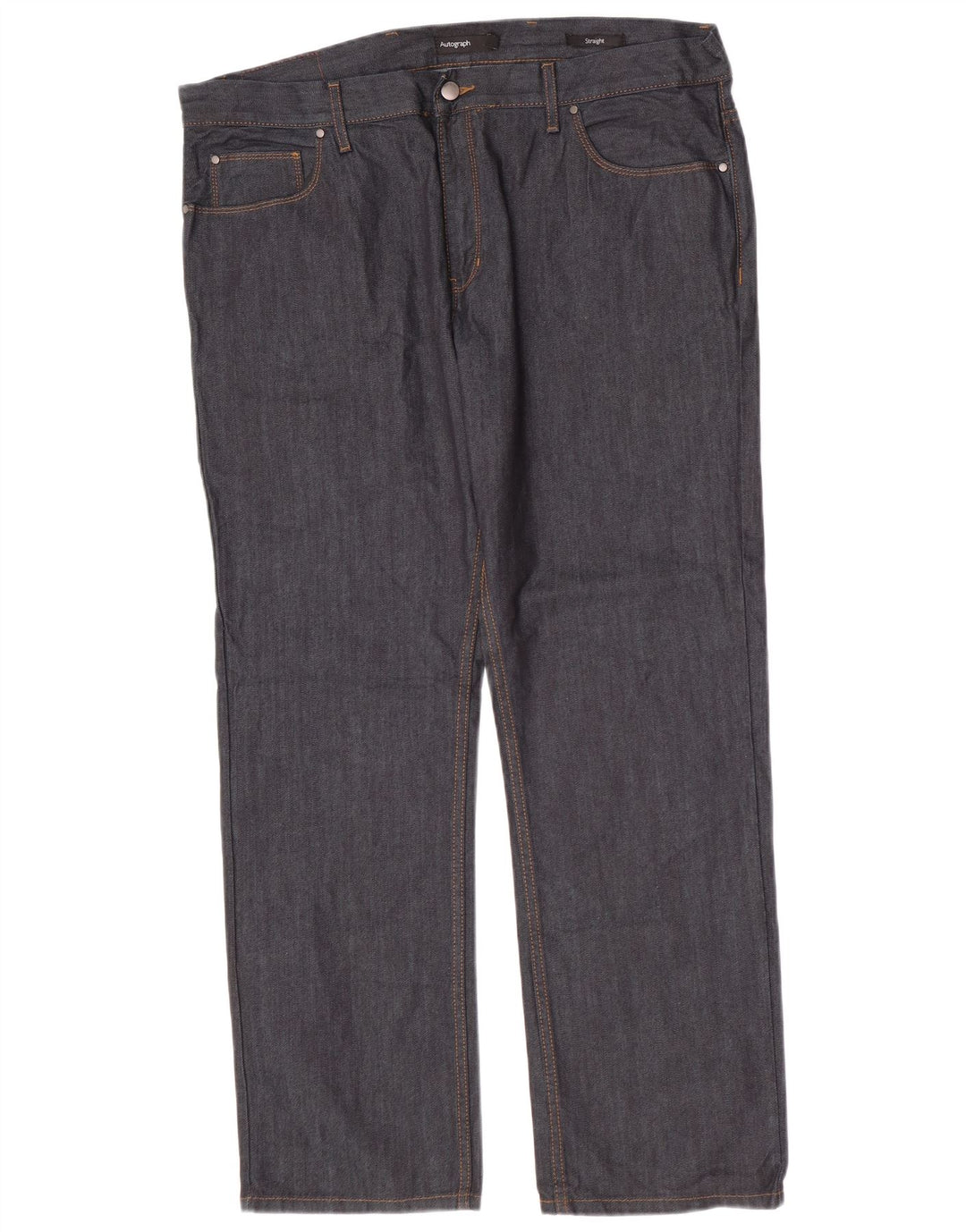 Jeans dritti autografi da uomo Marks & Spencer W40 L31 cotone blu navy