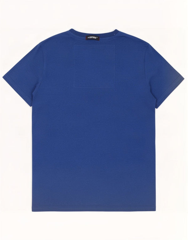 Superdry T-shirt grafica da uomo grande blu cotone