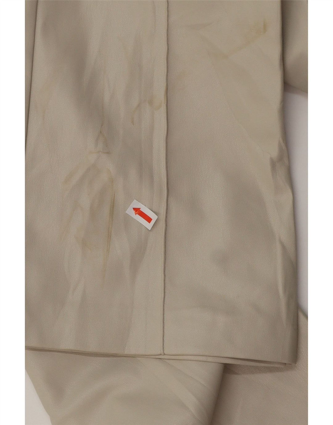 Pantaloni Bootcut da Donna in Ecopelle ZARA Piccoli W26 L26 Beige Poliammide