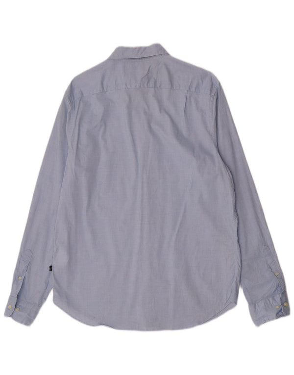 Nautica Mens Classic Fit Shirt Medium Blue Cotton