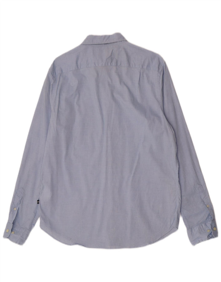 Camicia da uomo Classic Fit Nautica in cotone blu medio