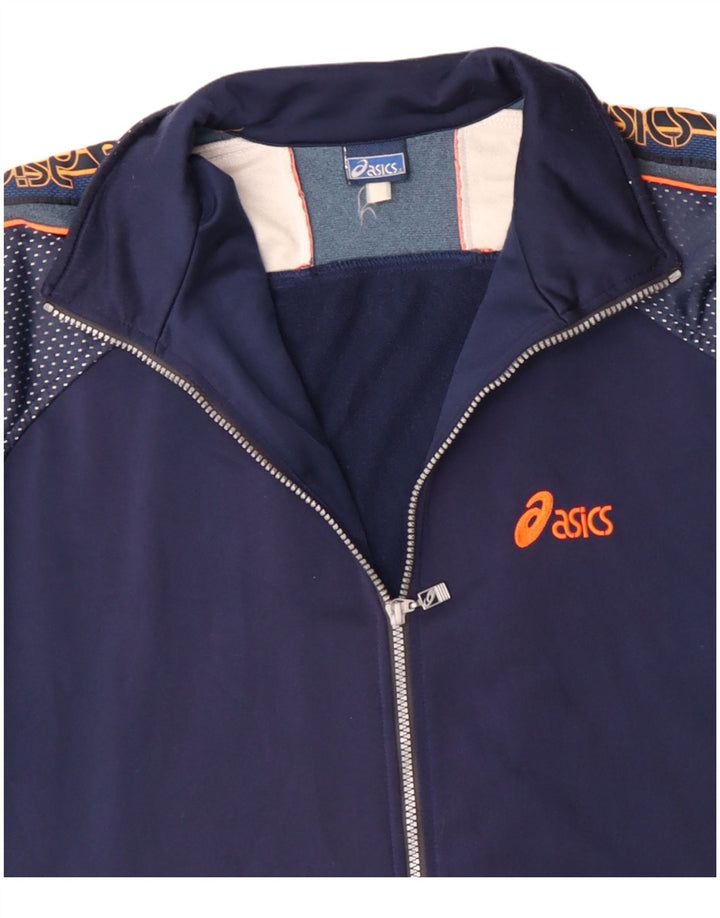 Giacca sportiva ASICS da uomo con grafica 2XL poliestere blu navy