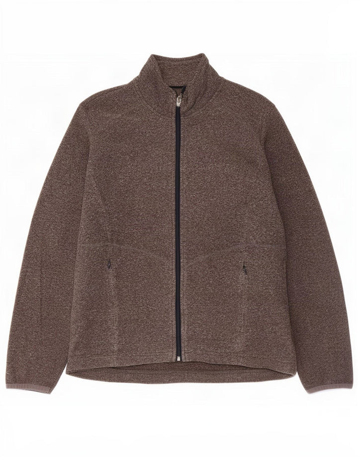 Giacca in pile da donna Marks & Spencer UK 14 grande poliestere grigio