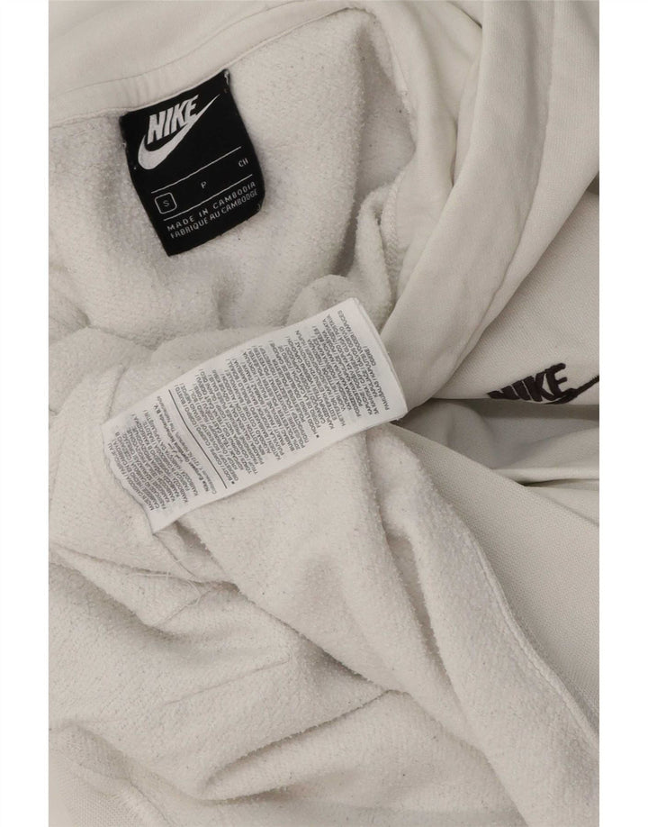 Felpa con cappuccio da uomo Nike Small in cotone bianco