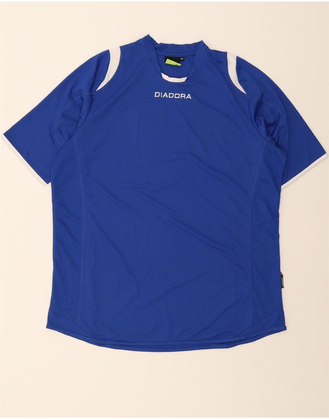DIADORA Mens T-Shirt Top 2XL Blue Polyester Vintage Diadora and Second-Hand Diadora from Messina Hembry 