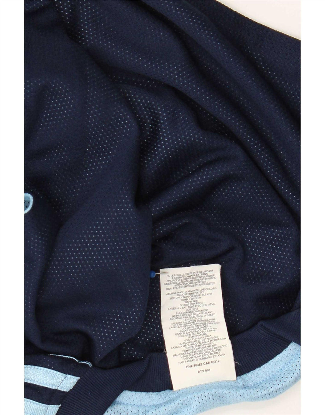 Canottiera grafica da uomo Adidas Small in poliestere blu navy