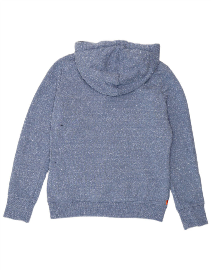 Maglione con cappuccio grafico da donna SUPERDRY UK 12 Poliestere blu medio