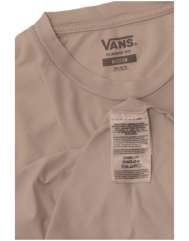 T-shirt da uomo con vestibilità classica VANS, cotone bianco medio