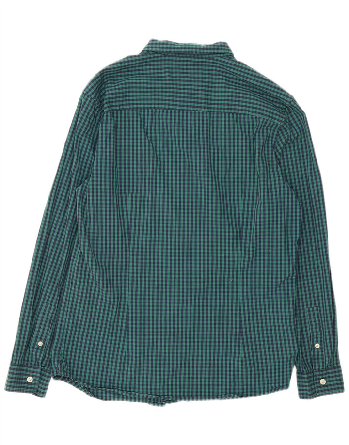 LYLE & SCOTT Camicia slim fit da uomo grande in cotone a quadretti verde