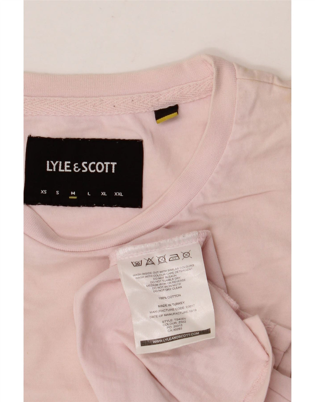 T-shirt da uomo LYLE & SCOTT Top in cotone rosa medio
