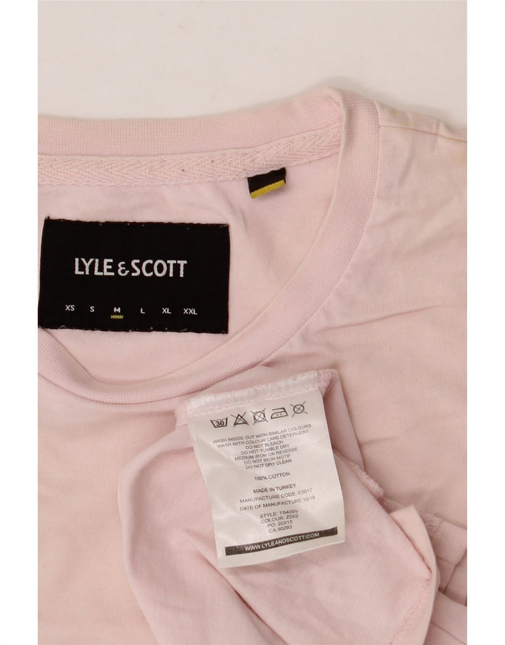 T-shirt da uomo LYLE & SCOTT Top in cotone rosa medio