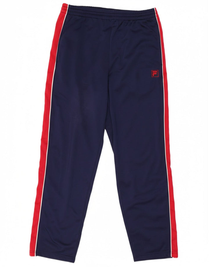 Pantaloni da tuta da uomo Fila IT 48 Medium Blu Navy Colourblock Poliestere