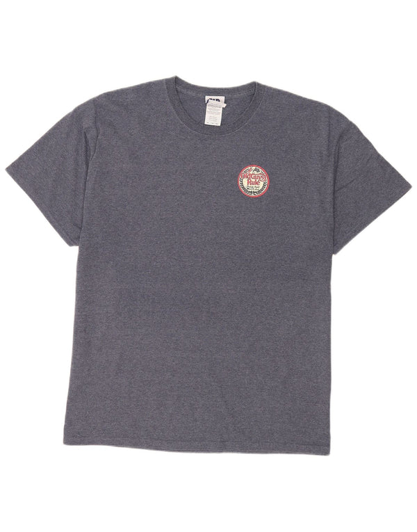 T-shirt grafica da uomo Old Guys Rule Top XL in cotone blu navy