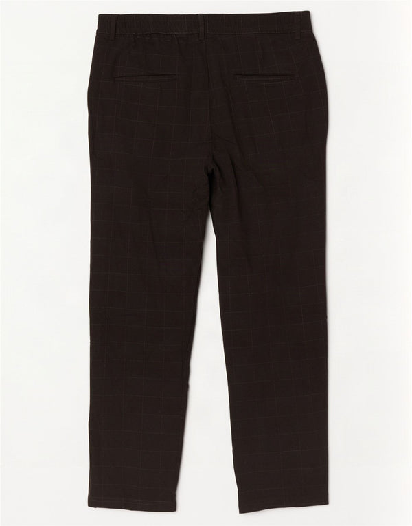 Pantaloni chino affusolati da uomo Jack & Jones W32 L26 a quadri neri
