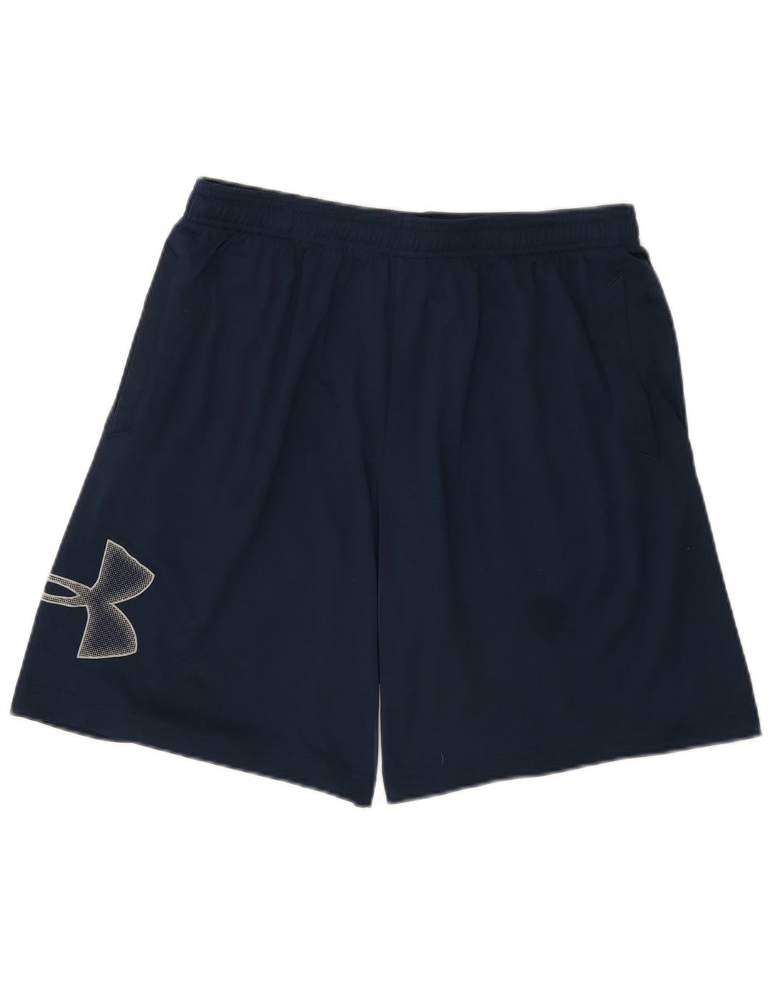 Under Armour Pantaloncini sportivi grafici da uomo di grandi dimensioni in poliestere blu navy