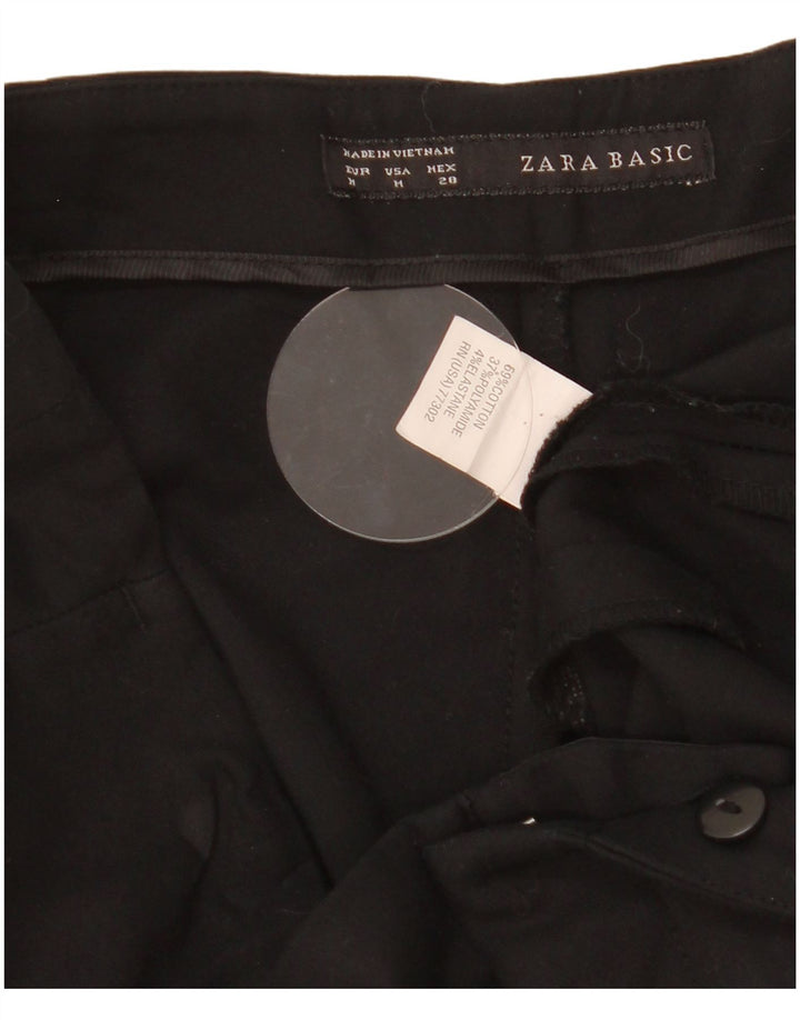 Pantaloni casual Bootcut da donna Zara medi W30 L30 cotone nero