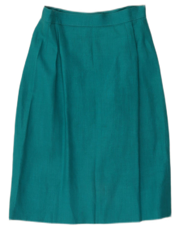 Gonna longuette vintage da donna W24 XS turchese