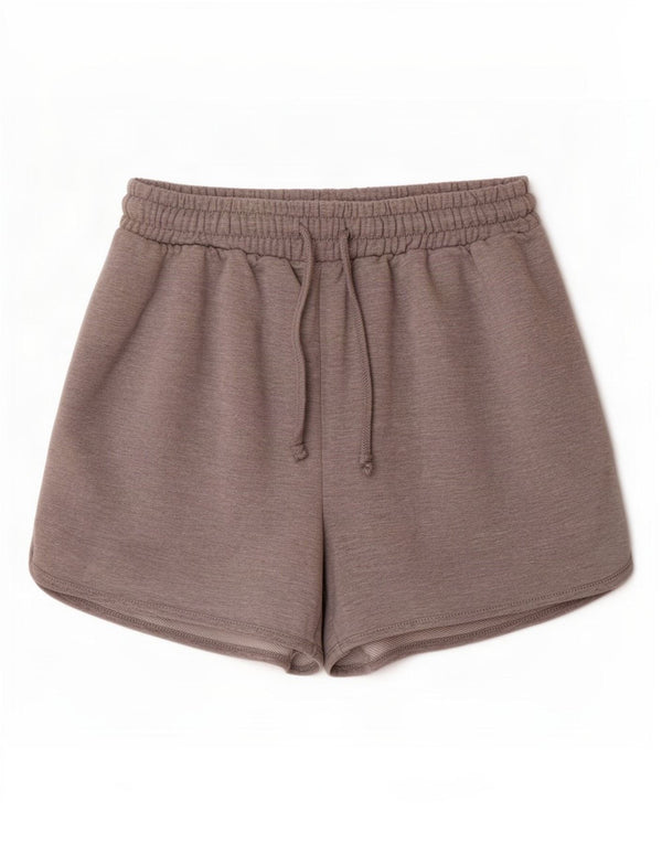 Pantaloncini sportivi da donna Topshop UK 8/10 Piccolo cotone chiazzato grigio