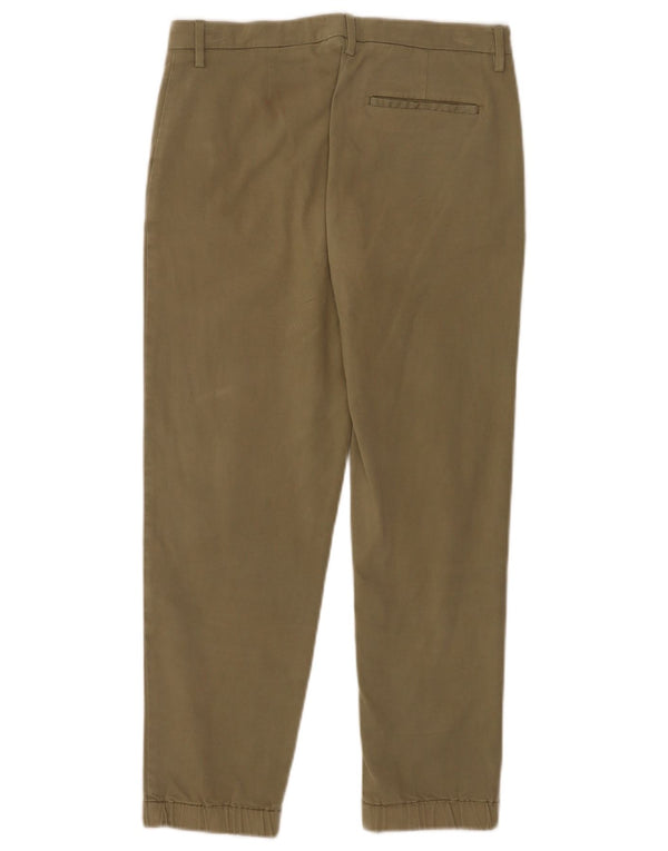 Pantaloni corti dritti da donna Moschino UK 8 Small W28 L25 cotone kaki