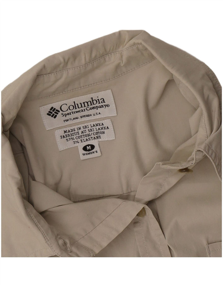 Camicia a maniche corte da donna Columbia UK 14 Cotone beige medio