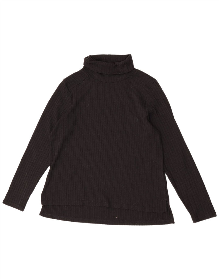 Maglione maglione a collo alto da donna Marks & Spencer UK 18 XL poliestere nero