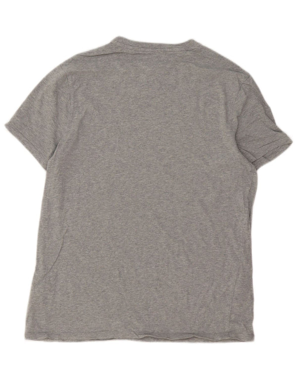 T-shirt da uomo Tommy Hilfiger Top piccola in cotone chiazzato grigio