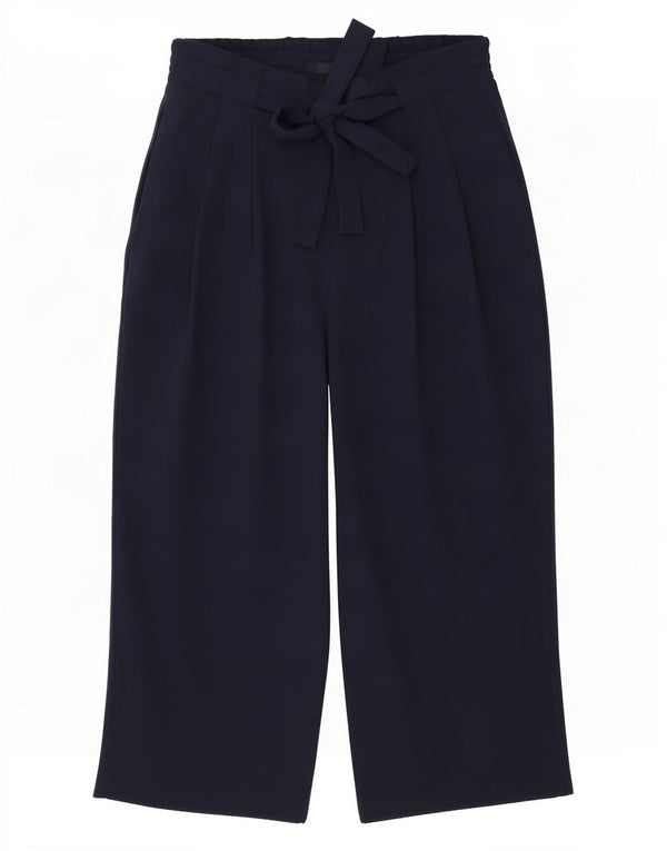 Pantaloni cropped larghi a vita alta da donna Zara medi W28 L24 blu navy