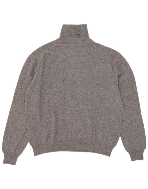 Maglione maglione collo alto da uomo Conte of Florence XL in lana grigia