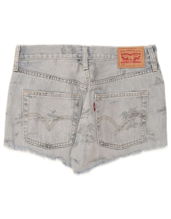 Pantaloncini di jeans Levi's 501 da donna W26 piccoli in cotone blu