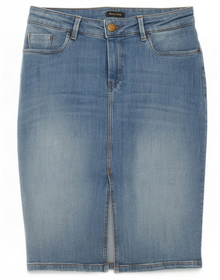Gonna in denim da donna Massimo Dutti EU 38 piccola W28 blu