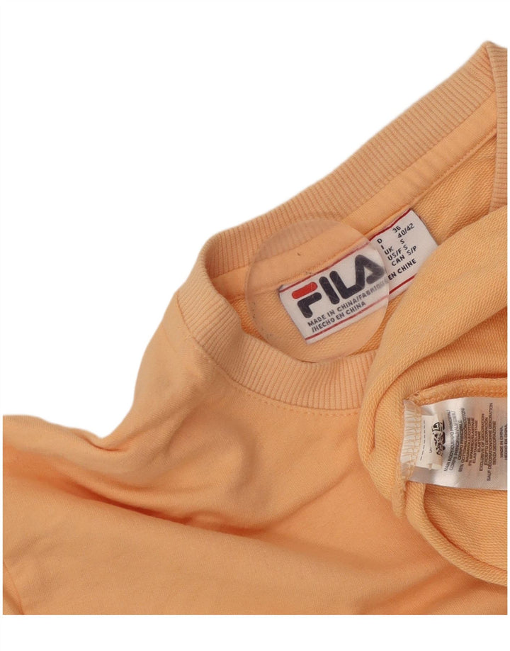 Felpa oversize da donna Fila Jumper UK 10 Small Orange Cotton