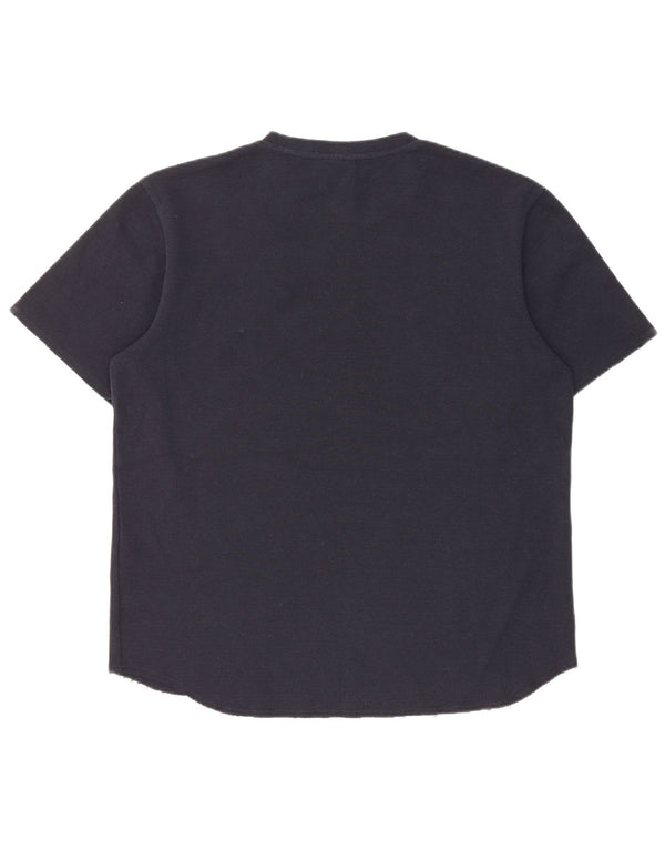 T-shirt Zara da uomo Top in cotone blu navy medio