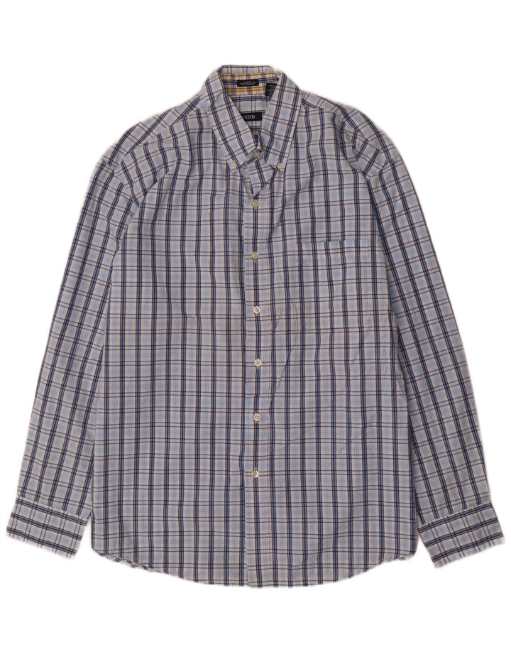 Camicia da uomo IZOD in cotone a quadri grandi blu
