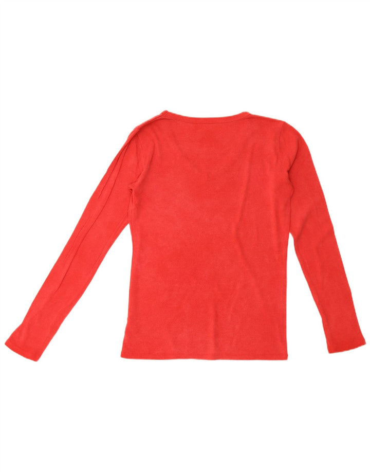 Gap Top da donna a maniche lunghe UK 10 Small Rosso Cotone