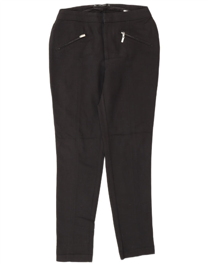 Pantaloni casual slim da donna Zara medi W28 L28 neri