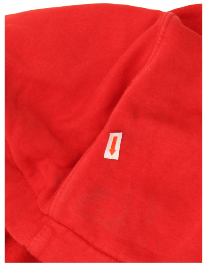 Felpa con cappuccio e zip Nike da uomo piccola in cotone rosso