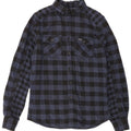 Camicia da uomo in flanella Superdry piccola in cotone a quadri blu navy