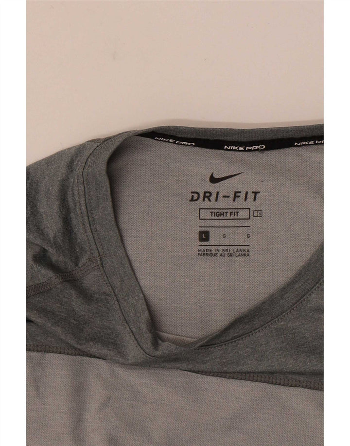 T-shirt Nike Dri Fit da uomo grande grigia