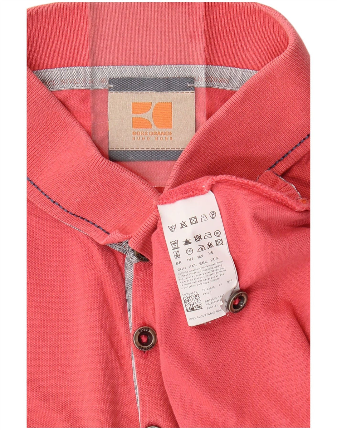 Polo da uomo HUGO BOSS 2XL in cotone rosa