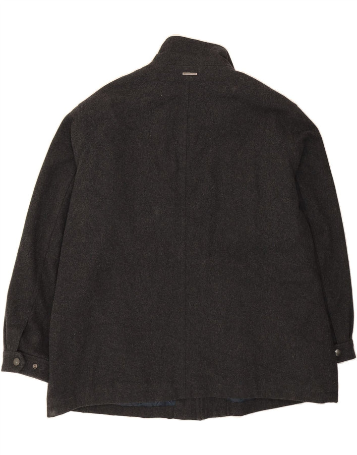 MICHAEL KORS Mens Overcoat UK 46 3XL Grey Wool Vintage Michael Kors and Second-Hand Michael Kors from Messina Hembry 
