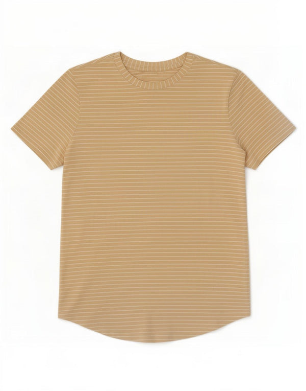 T-shirt da donna Lululemon Top UK 12 a righe beige medio